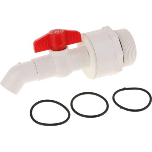 Plastic Manual Drum Faucet for 2 inch Drum Openings with Sealing Gasket 45 Degree 25mm Feeder Outlet