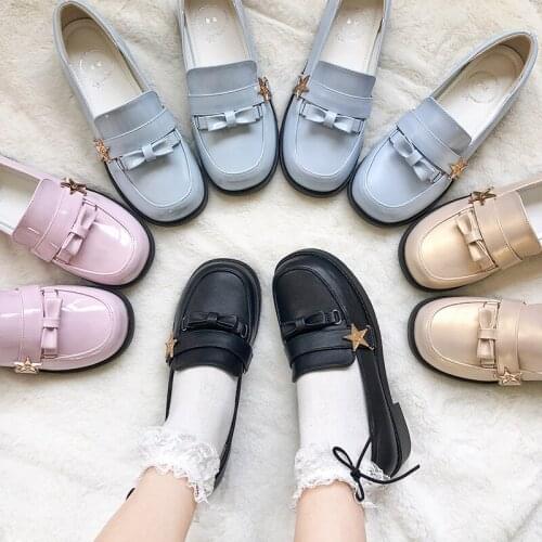 Sweet lolita shoes tea party kawaii princess kawaii shoes vintage bowknot round head low heel women shoes loli cosplay cos