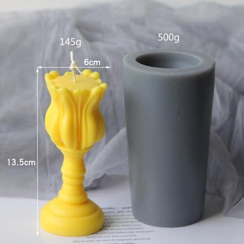 Hand Held Night Lamp Shape Candle Mold Party Decor Candles Silica Molds Simple Aromatherapy Fragrant Mould Wax Making Tool