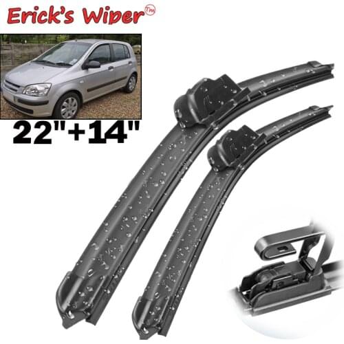 Ericks Wiper LHD Front Wiper Blades For Hyundai Getz 2002 - 2009 Windshield Windscreen Front Window 22"+14"