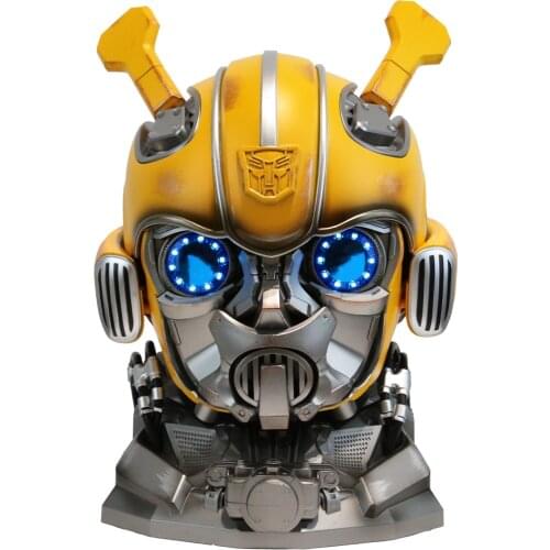 Transformers Bumblebee Helmet TRA MV6 Showcase Voice Changer Mask Light Up Eyes Collection Action Figure for Birthday Gift