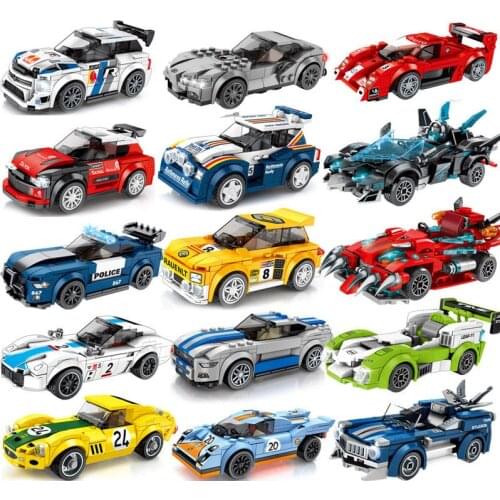 Speed Champions Technic City Vehicles Super Racers Sports Racing Car Model Building Blocks Toys For Kids