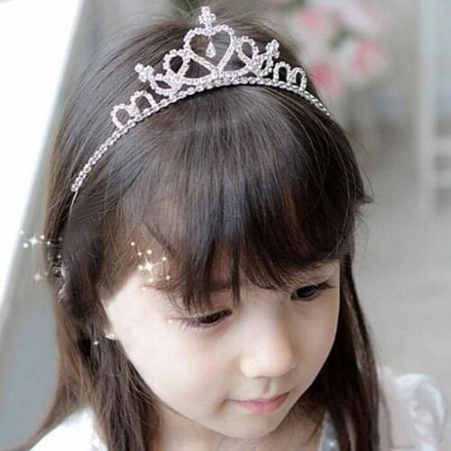 Princess Tiara Crown Headband Girls Crystal Rhinestone Jewelry hair Accessories Bride Head Ornament
