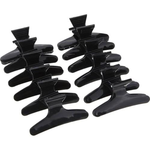 Hair Clips 12pcs Butterfly Hair Clips Woman Girls Hairpins Styling Holding Tools Hair Section Claw Clamps Pro Salon Accessories