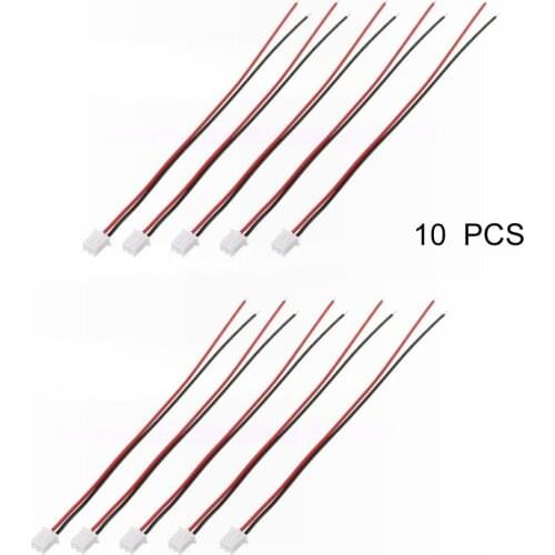 10 Sets Mini Micro JST XH2.54mm 2-Pin Connector Plug With Wires Cables 150mm