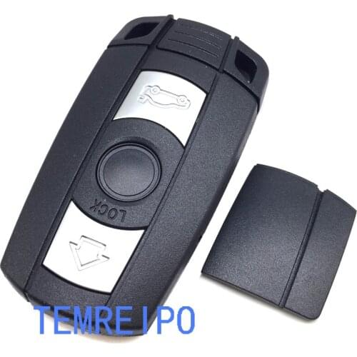 10pcs/lot Remote Key Case Shell for Bmw Smart Key Shell Blade Fob with Sticker