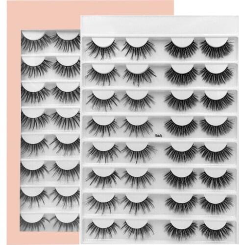 16 Pairs 3D Mink Fake Lashes Set Natural Bushy False Eyelashes Wholesale Fake Eyelash Extension Eye Makeup