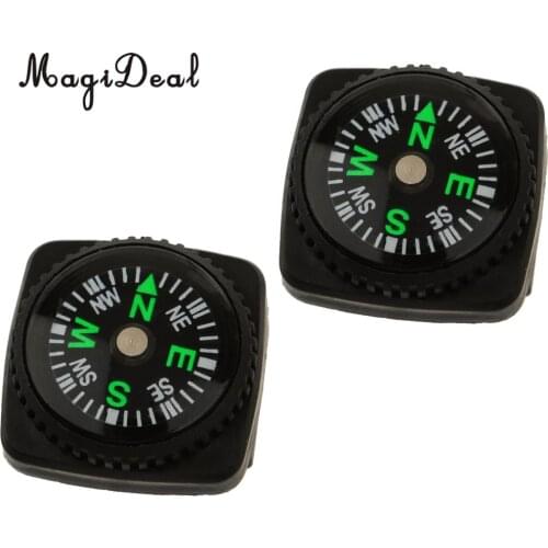 2Pcs Outdoor Waterproof Portable Holster Watch Band Compass for Hiking Camping