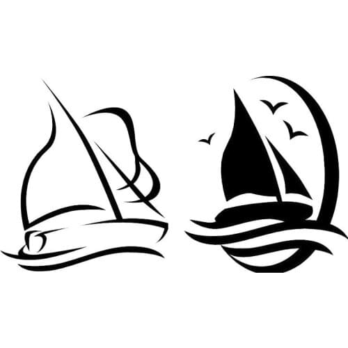 20X11CM Ocean Sailing Personality Car Decorative Stickers Fashion Cover Scratches Car Accessories N871