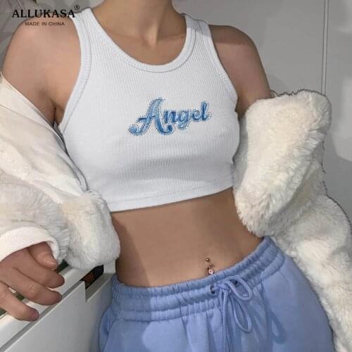 Женские укороченные майки Allukasa China At AliExpress