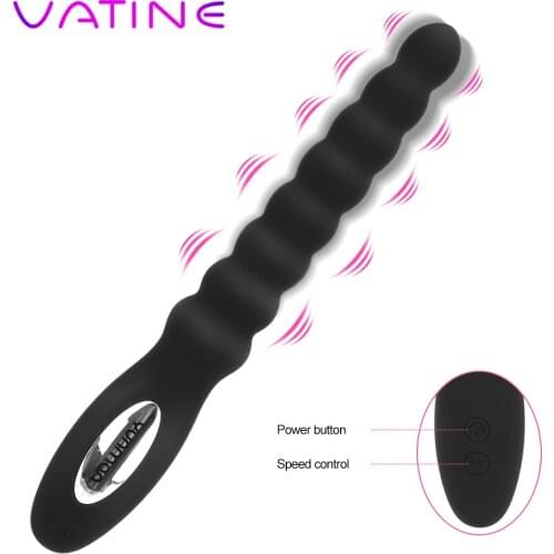 VATINE Butt Plug Sex Toys For Women Men Sex Tools For Couples Silicone Anal Beads Vibrator 10 Speed Anal Plug Vibrators