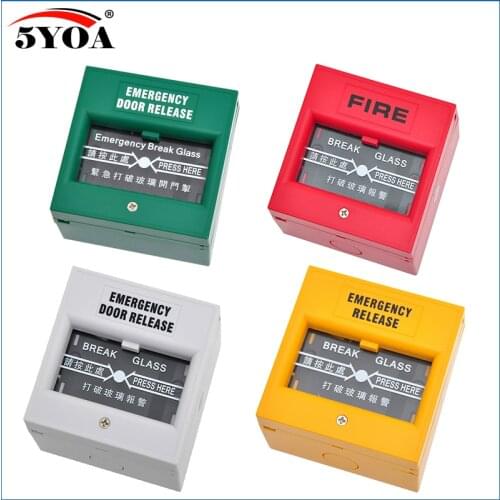 Emergency Door Release Fire Alarm swtich Break Glass Exit Release Switch Glass Break Alarm Button