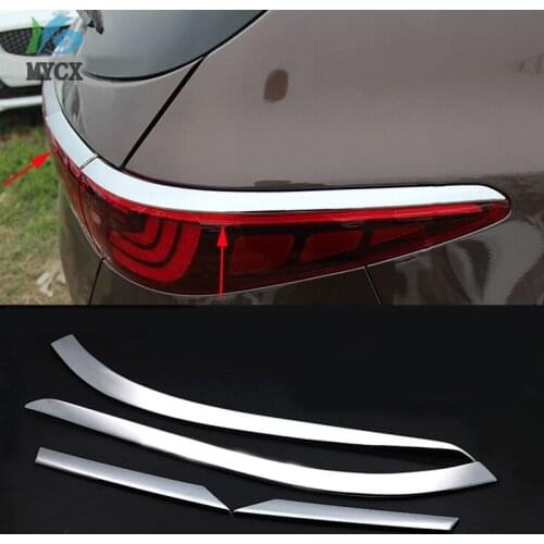 For KIA Sportage QL 4 KX5 ABS Chrome Car Rear Tail Lights Cover Eyebrow Decoration Sticker Trim Auto Accessories styling