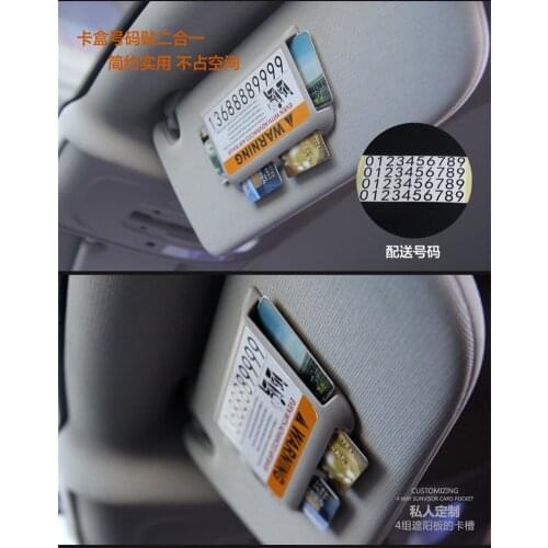 Car Vehicle Holder Clip Credit Card Package ID Storage Driver Licens Car Driving Documents Bag Business ID Card With 4 Color