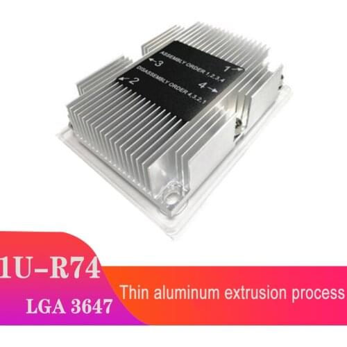 COOLSERVER R74 1U Server CPU Heatsink All-in-one heat sink Workstation Cooler for Intel LGA3647 Passive Cooling