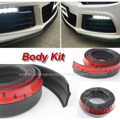For Volkswagen POLO VENTO JETTA GOLF BEETLE TIGUAN Touareg Passat Volks Bumper Lip Deflector Front Spoiler Skirt Body Kit Strip