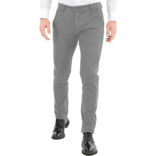 Elegant mens pants Slim Fit spring gray pant cotton light