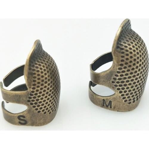 Hot New Antique Metal Brass Sewing Thimble Needles Finger Protector DIY Helpful Sewing Tools Accessories Size S M 5BB5496