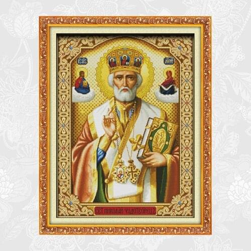 Pope Counted Printed Canvas Cross-stitch Embroidery Aida Fabric Handmade Accessories Needlework Cross Stitch kits 14ct 11ct