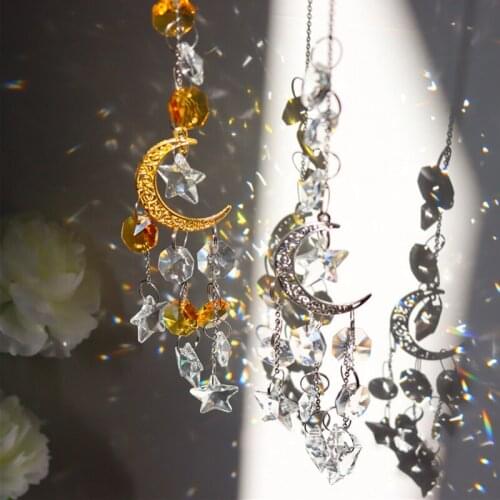 Crystal Pendant Window Beautiful Hanging Ornament Crystal Prism Suncatcher For Indoor Garden D1