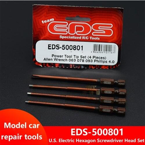 RC Cars Parts Remote Control Model Repair Tool EDS-500801 US-made Electric Hexagonal Screwdriver Bit Set