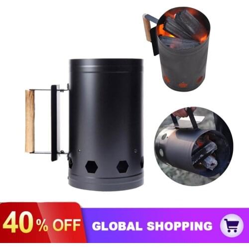 Barbecue Tools Fast Point Charcoal Ignition Barrels Carbon Stove Ignition Outdoor Barbecue Tools Bamboo Chimney Starter Grill