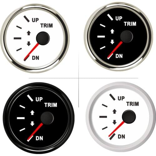 Hot Sale 0-190ohm 2' 52mm UP-DN Trim Level Gauge For Marine Boat 2 inch 9-32V Left Right Trim Meter Motorcycle Car Accessories