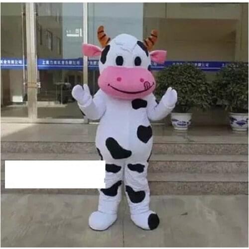 COW Mascot costume Adult Top Quality Cartoon Cow Cartoon Costumes Halloween Party Mascot
