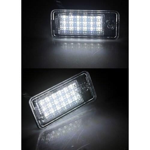 2pcs 18 LED 6500K License Number Plate Light Waterproof Signal Lamp For A-udi A3 S3 A4 S4 A6 C6 A8 S8 Q7RS4/Avant Quattro- 06-08