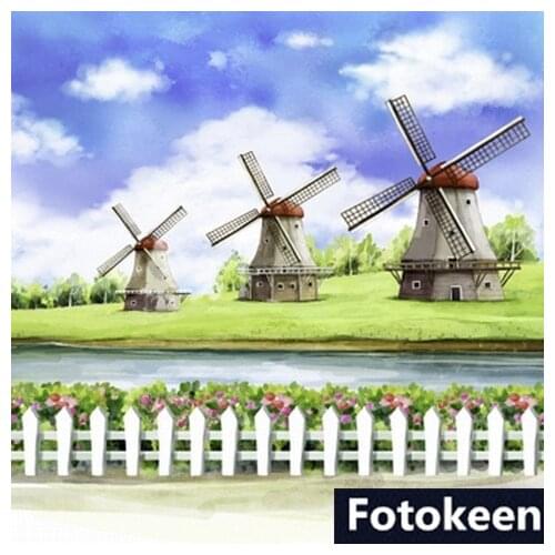 3m*6m Hand painted Muslin Scenic Backdrop FC017,toile de fond studio photo ,photo studio props baby ,photography studio backdrop