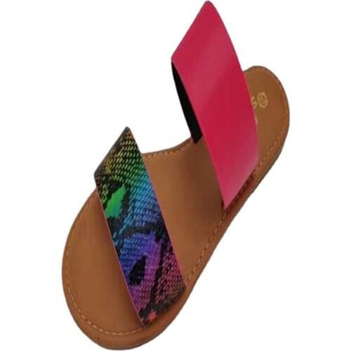 YSHUNIJ 2021 New Cross-border Foreign Trade Womens Slippers Amazon European and American Sandals Flat-soled Womens Slippers