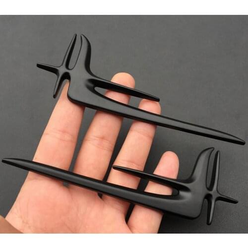 Pair Black Metal L Extended Edition Car Side Emblem Badge Decal Stickers E S