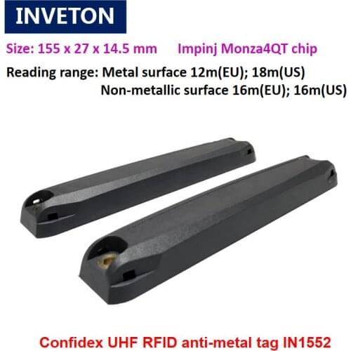 Long range resistant 15M uhf rfid anti metal tag passive epc memory 128bits gen2 tag impinj monza 4QT chip EU and US 902-928 MHZ