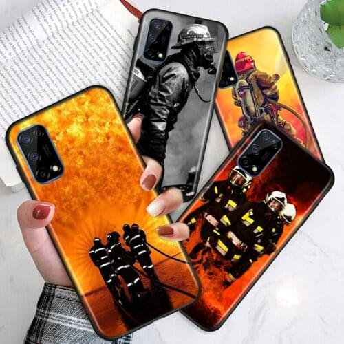 FirefighTer Heroes For Realme V15 X50 X7 X3 superzoom X2 C17 C11 C3 7i 7 6i 6S 6 5 Narzo 20 5G Pro Soft Phone Case