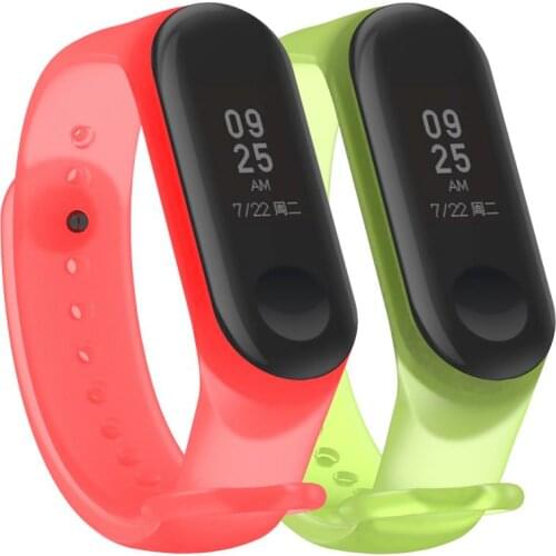 Smart Watch Strap For Xiaomi Mi Band 4 3 Watch Wristband Bracelet Replacement Translucent Wrist Strap For Xiaomi Mi Band 4 3