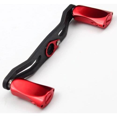 KAWA Fishing Reel Handle Carbon Fiber for Daiwa Abu Allloy Knob Hole size 8*5mm Length 105mm Fishing Reel Rocker Accessory