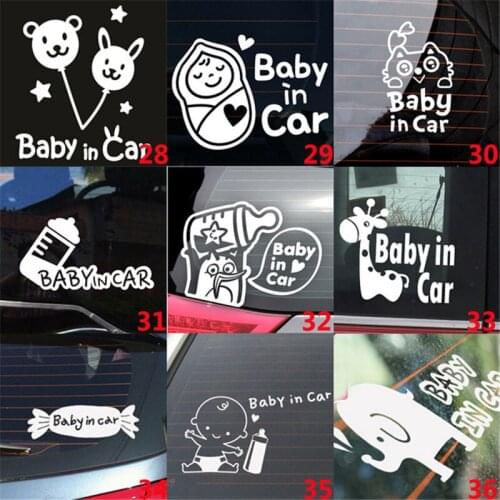 Russian/English Version for choice, BABY ON BOARD,Reflective Vinyl car styling sticker,waterproof,free shipping colour: white