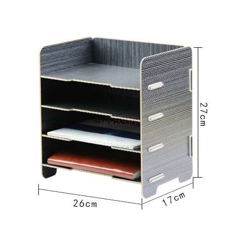 School supplies Desktop book storage A5 bill courier single magazine data frame multilayer file rack wooden