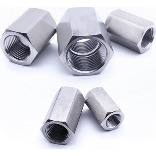 1/8" 1/4" 3/8" 1/2" 3/4" 1" BSPP Female Hex Coupling Connector Pipe Fitting 304 Stainless Steel Water Gas Propane High Pressure