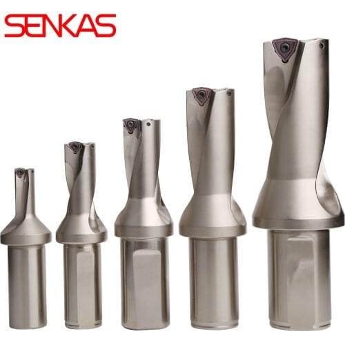 SENKAS WC Series Drill Bites Metal Drill Bites Inser Drill 13mm-40mm Depth 2D 3D 4D Indexable U Drill Machinery,Lathes,CNC