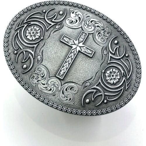 Western cowboy two-tone rope and barbed wire classic impression Christian cowboy attitude buckle