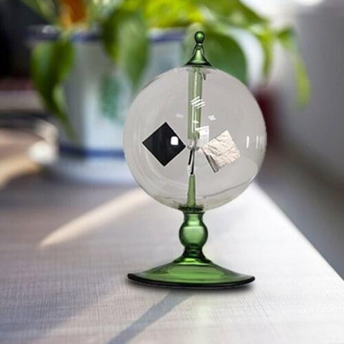 Green Solar Power Radiometer Crookes Solar Energy Spinning Vanes Windmill Gift Home Desk Decoration