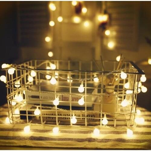 1pcs 4m 20 LED lights flashing ball light bulb creative room hanging lights decorative lights for Wedding