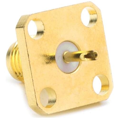 10pcs SMA Female Chassis Panel Mount 4 Hole Post Terminal RF Connector Coaxial Adaptor 5mm QW