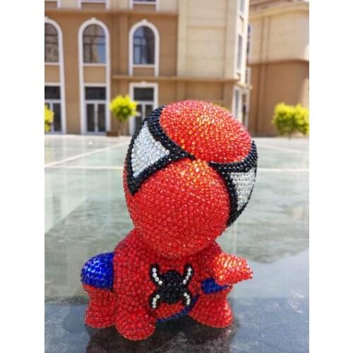 16CM Disney Spider-man Savings Bank Decoration DIY Diamond Set Money Box Boys and Girls Gift Saving Box Cartoon Cash Box Vinyl