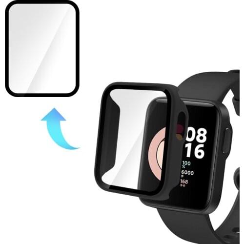 3D 9H Tempered Glass Screen Protector Protect Case For Xiaomi Mi Watch Lite Redmi Watch Shockproof Bumper Hard PC Cover