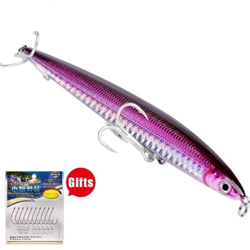 8-Color 13.3cm 29g Pencil Minnow Fishing Lures Bionic Bait Hook Fishing Gear wobbler swimbait