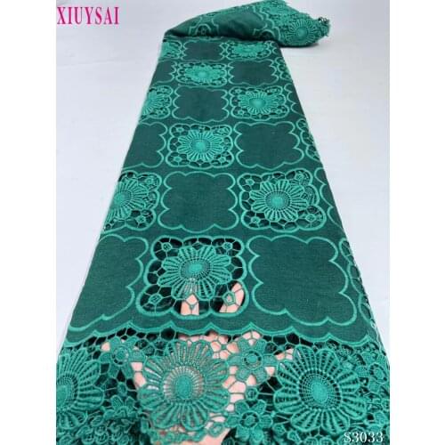 African Gold Yellow Guipure Lace Fabric 2020 High Quality Nigerian Cord Lace Fabric France Water Soluble Lace For Wedding Dress