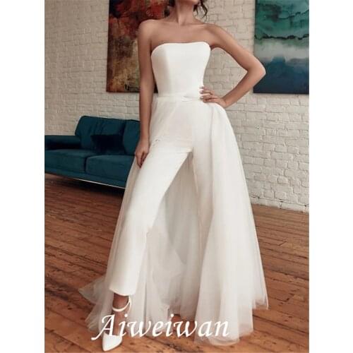 AiWeiWan Satin Wedding Dresses