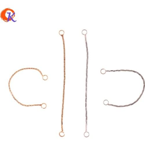 Cordial Design 50Pcs 0.8*55MM Jewelry Accessories/Genuine Gold Plating/Copper/Wire Chain Connectors/Hand Made/Earring Findings